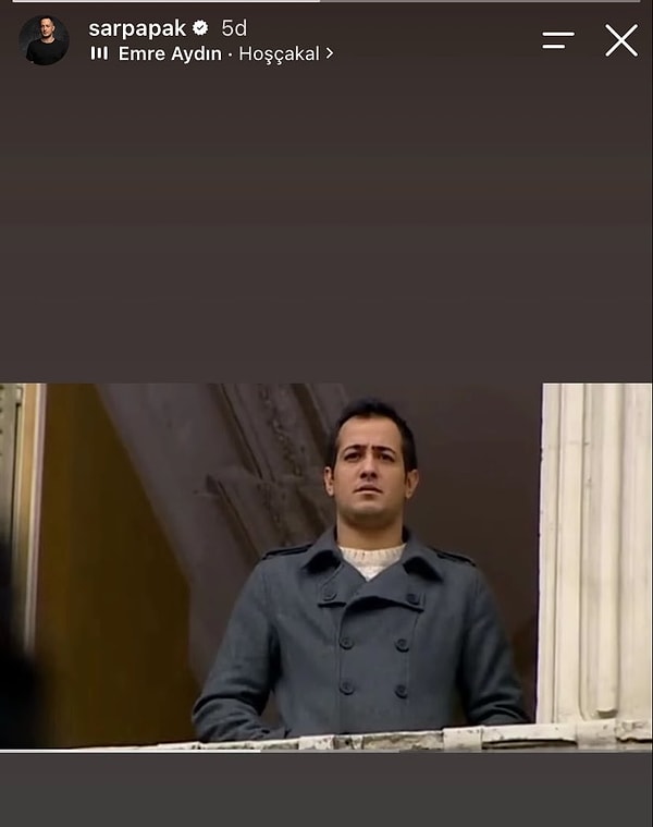 Yeni bölüm öncesi Sarp Apak, Güven'in Aslı ile Efe'nin yıllar sonraki karşılaşmasını izlediği sahneyi paylaştı.