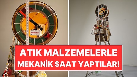 Çöpten Topladığı Malzemelerle Çalışan Mekanik Saat Yaptı
