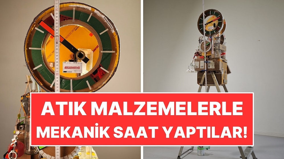 Çöpten Topladığı Malzemelerle Çalışan Mekanik Saat Yaptı