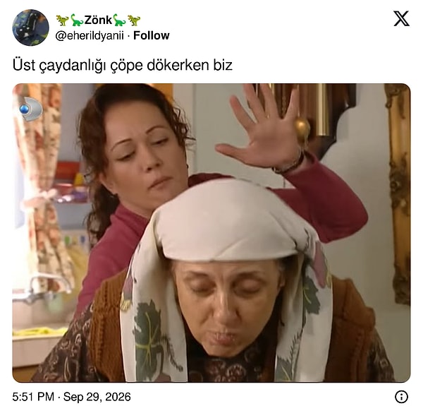 Demlikteki eski çayı çöpe dökerken takındığımız kararlı tavır