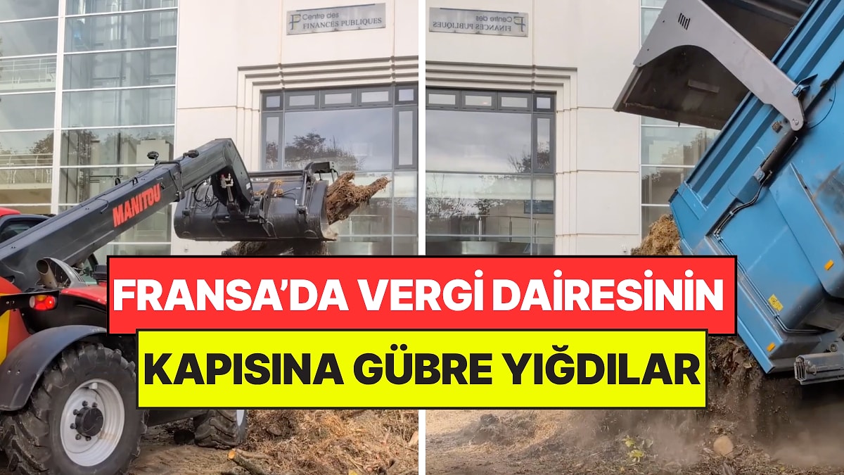 Kontrolden Çıkan Zamlar Çiftçinin Sabrını Taşırdı: Vergi Dairesinin Kapısına Gübre Yığdılar