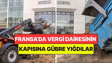 Kontrolden Çıkan Zamlar Çiftçinin Sabrını Taşırdı: Vergi Dairesinin Kapısına Gübre Yığdılar