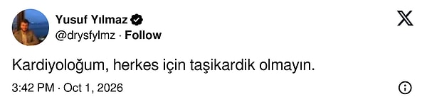 Kardiyolog herkesin kalp ritmini sakin tutmak istiyor