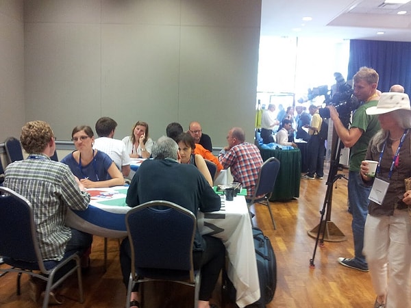 The laboratory transformed into a dating spot for a day.