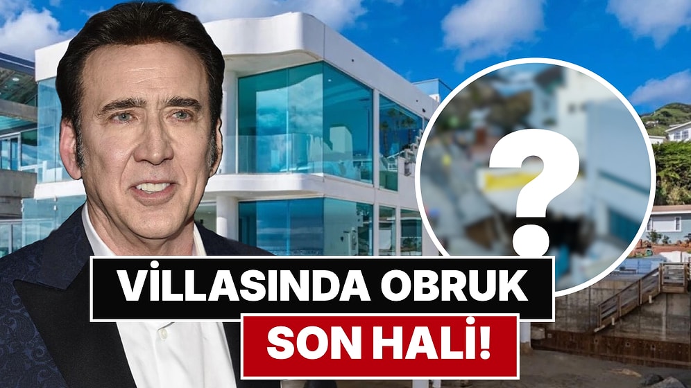 Nicolas Cage'in 10,5 Milyon Dolarlık Villasında Obruk Paniği: Yeni Görüntüler Hasarın Boyutunu Gösterdi