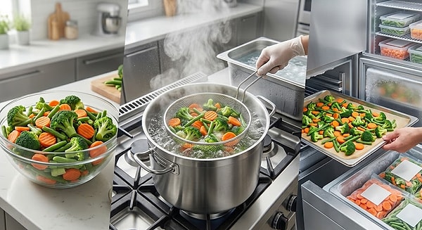 The brief blanching process before freezing does strip away some of the vitamins.