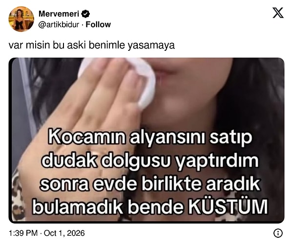 Alyans satıldı, dudak dolgusu yapıldı, sonra evde birlikte alyans arandı: aşkın böylesi