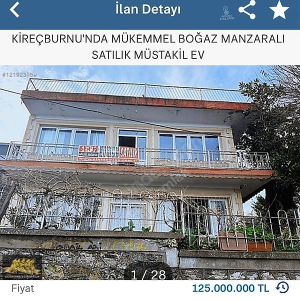 Leyla ile Mecnun'un çekildiği ev geçen yıl Kasım ayında 125 milyon liraya satışa çıkarılmıştı.