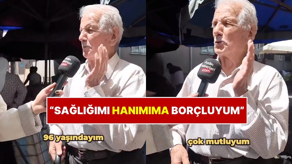 Sokak Röportajında 96 Yaşındaki Amca 'Hanımını' Yere Göğe Sığdıramadı