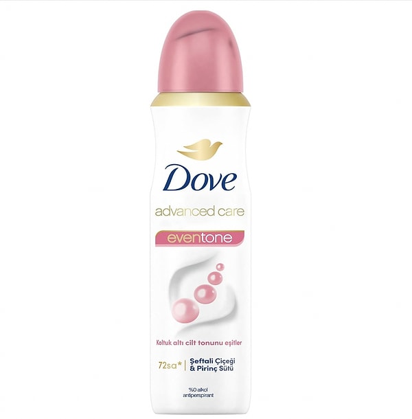 Dove Eventone 150 ml deodorant sprey son 90 günün en düşüğü net 101,55 TL!