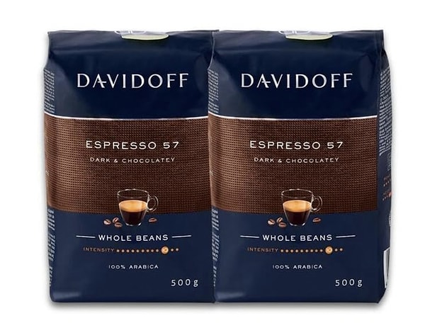 Davidoff Café Espresso 57 çekirdek kahve (2x500 g) %32 tasarrufla net 1.699,00 TL!