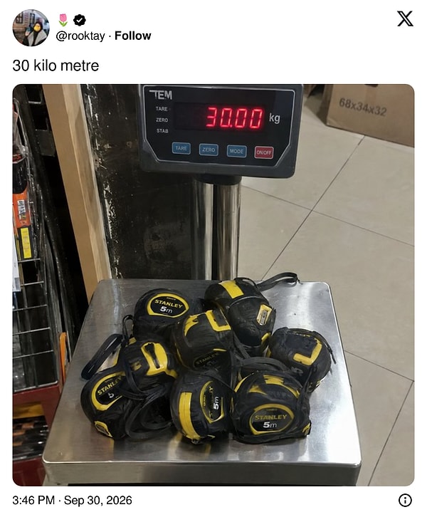 Yol uzunluğu kilo metreyle ölçülünce