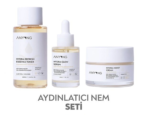Anyong Cilt Aydınlatıcı Nem Seti (3'lü Bakım) net 999,00 TL!