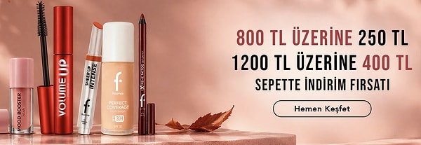 Flormar'da 1.200 TL'ye 400 TL sepet indirimi, kuponlar ve Plus üyelerine +%5 avantaj!