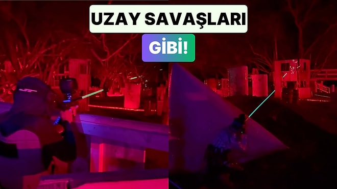 Karanlıkta Neon Boyalarla Gerçekleştirilen Paintball Etkinliğinde Ortaya Çıkan Görüntü Beğeni Topladı