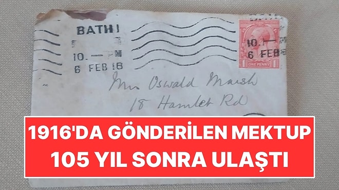 1916'da Gönderilen Mektup 105 Yıl Sonra Aynı Adrese Ulaştı