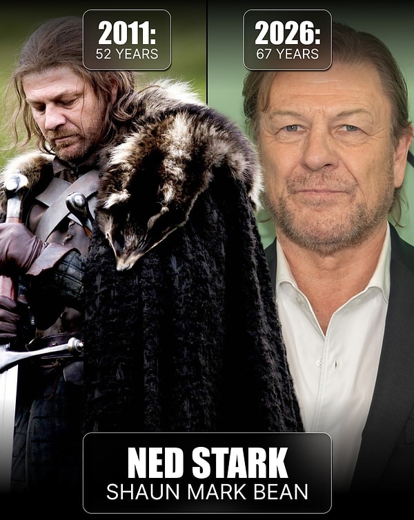 Ned Stark'ı canlandıran Sean Bean, ilk sezonda veda etse de akıllardan hiç çıkmadı.