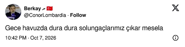 Gece boyu havuz başında bekleyenin solungaçları çıkar diyenler