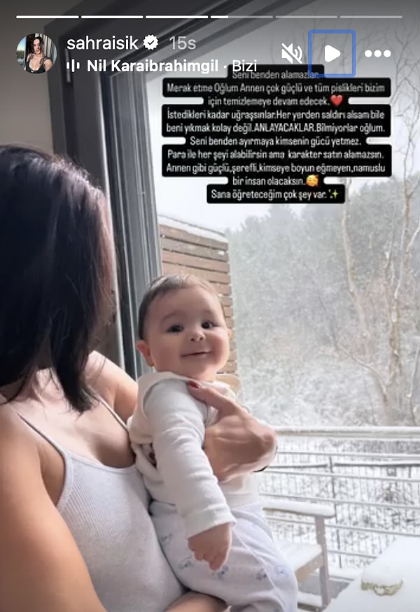 Sahra Işık, oğlu Pamir’le paylaşımında “Seni benden ayırmaya kimsenin gücü yetmez” dedi.
