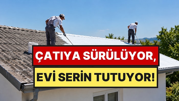 Çatılara Sürülmeye Başlandı: Evi 10 Derece Daha Serin Tutuyor