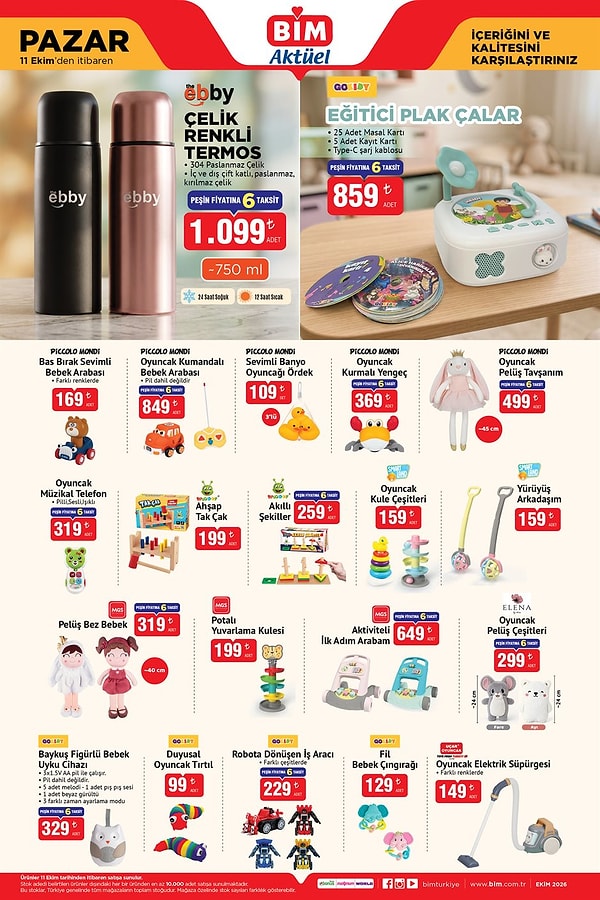 Ebby Çelik Renkli Termos 750 ml 1.099 TL