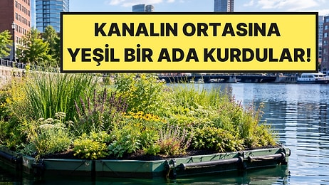 Kanalın Ortasına 10 Tonluk Yüzen Ada Yerleştirdiler