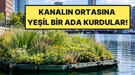 Kanalın Ortasına 10 Tonluk Yüzen Ada Yerleştirdiler