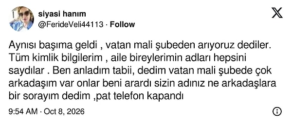 Aynı senaryo bu kez "mali şube" adıyla denendi, tanıdık sorma teklifi hattı kesti