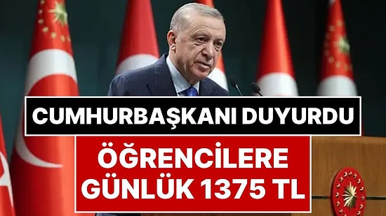 Cumhurbaşkanı Erdoğan Duyurdu: Üniversite Öğrencilerine Günlük 1.375 Lira Ödenecek