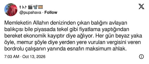 Balıkçıların tekel gibi fiyatlama yaptığı, bolluğun bile kayıp sayıldığı yorumu yapıldı