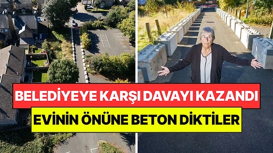 Belediyeye Karşı Davayı Kazandıktan Sonra Evinin Önüne 54 Dev Blok Diktiler