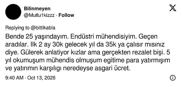 Yanıtlara göre kendisi bu konuda yalnız değil.