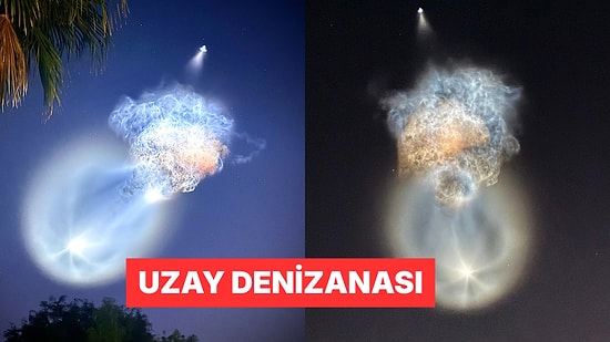 SpaceX Roketi Fırlatıldıktan Sonra Gökyüzünde Denizanası Şeklinde Bir Bulut Oluştu