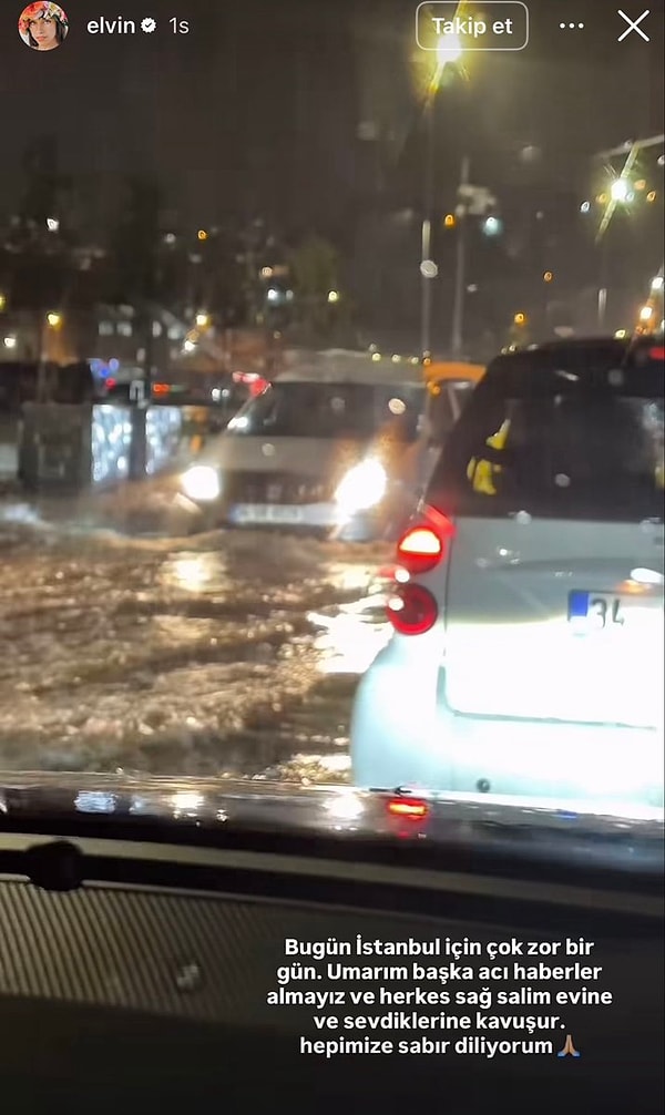 Tepki çeken görüntüleri kaldıran Elvin Levinler, bu kez “Bugün İstanbul için çok zor bir gün” dedi.