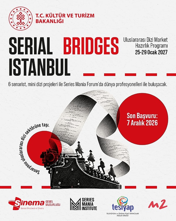 Serial Bridges Istanbul'a Türkiye'de yaşayan senaristler 4-8 bölümlük mini dizi projeleriyle başvurabilecek.