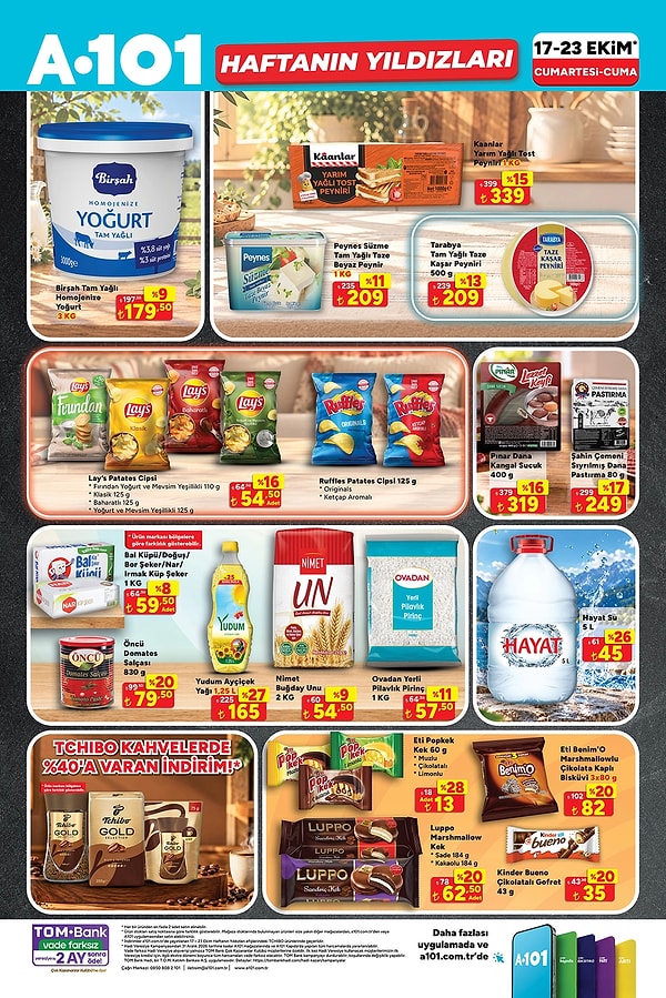 Birşah Tam Yağlı Homojenize Yoğurt 3 KG 179,50 TL