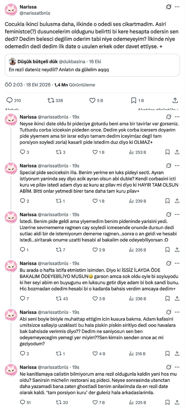 1. Hesap kitlemek için pideciye götüren date.
