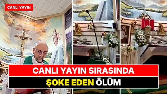 Ekvador'da Canlı Yayındaki Ayinde Dehşet: Rahip "Bir Gün Hepimiz Öleceğiz" Dedi, Üzerine Dev Haç Düştü