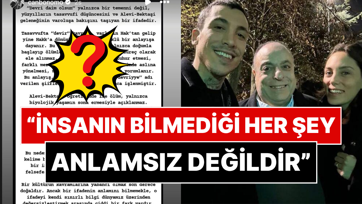 Can Bonomo, Babası İçin Yazdığı “Devri Daim Olsun” Sözüne Gelen Alaycı Yorumlara Sert Tepki Gösterdi