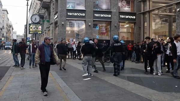 Milano'da hayat pahalılığı yürüyüşü çatışmaya döndü.