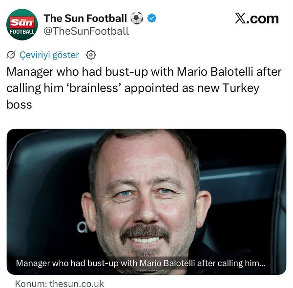 The Sun, haberi Balotelli'yle yaşanan eski tartışma üzerinden verdi