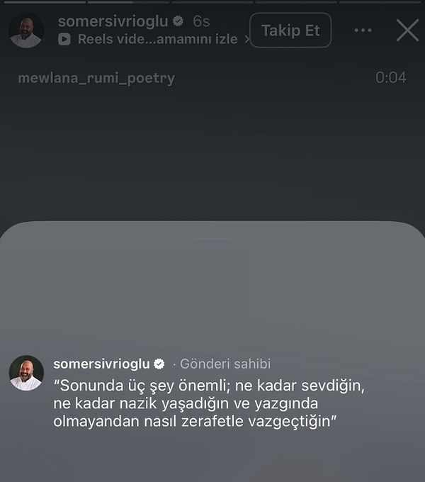 Somer Sivrioğlu'nun aldatma iddiasının ardından Instagram'da paylaştığı yazgı notu sosyal medyada dikkat çekti.