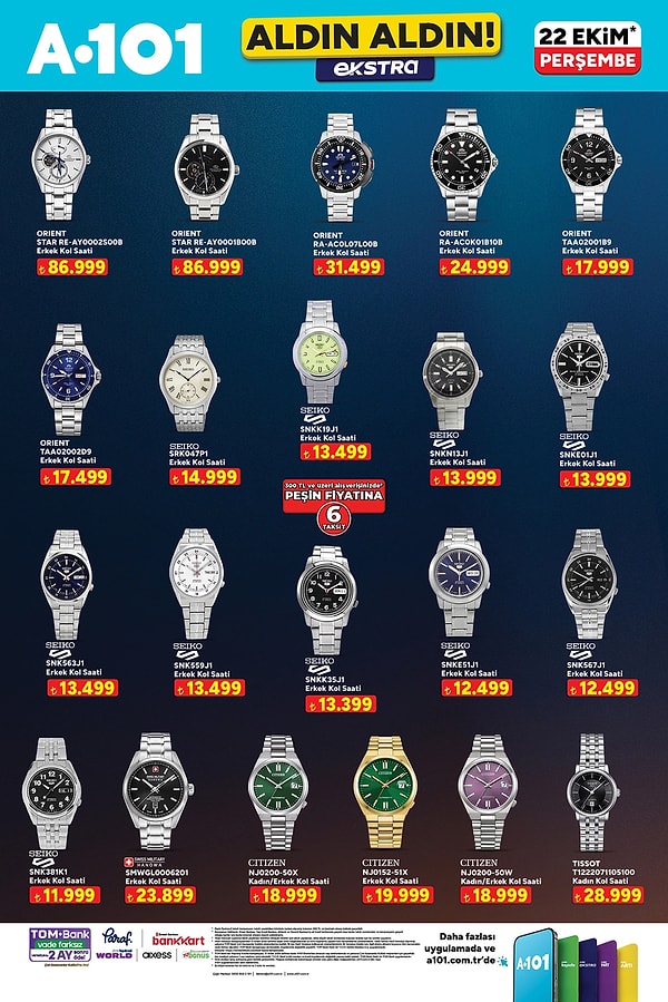 Orient, Seiko, Citizen ve Tissot Saat Modelleri