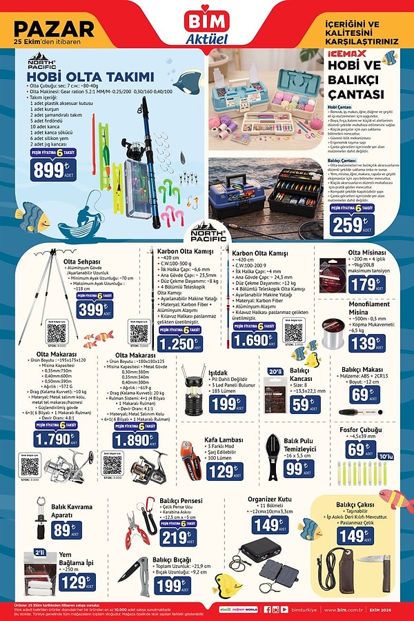 North Pacific Hobi Olta Takımı 899 TL