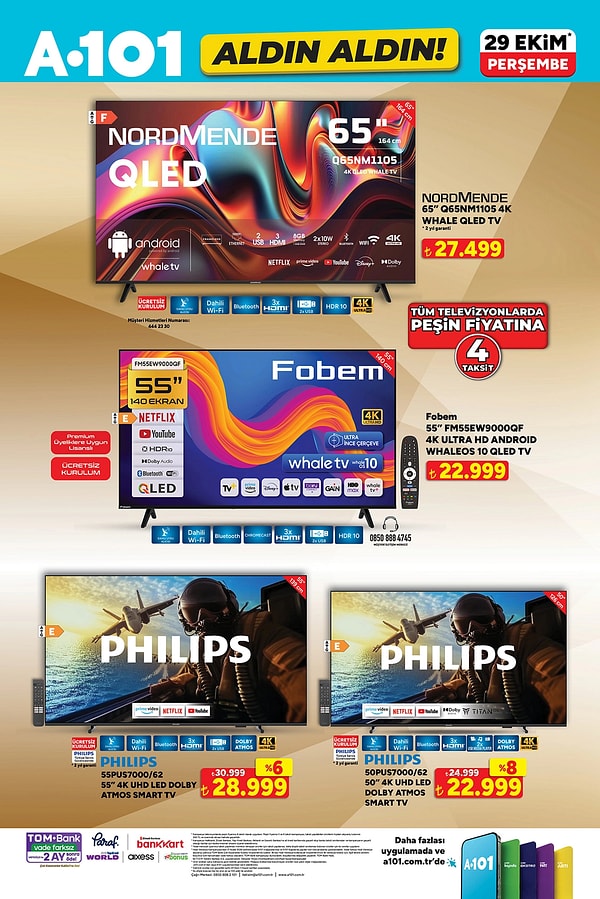 Nordmende 65" Q65NM1105 4K Whale QLED TV 27.499 TL