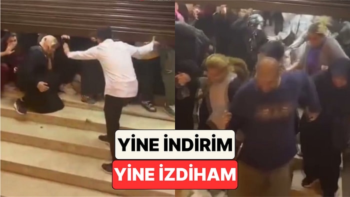 Tekirdağ'da Bir Mağazanın İndirim Gününde Kepenk Açılır Açılmaz İzdiham Yaşandı