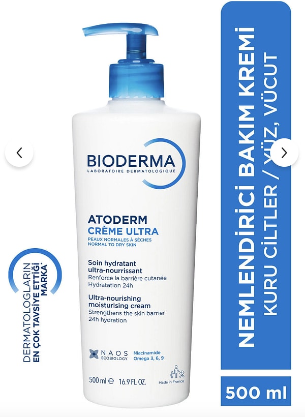 Bioderma Atoderm Cream Ultra kuru ciltler için nemlendirici %25 indirim kuponuyla kapışılıyor!