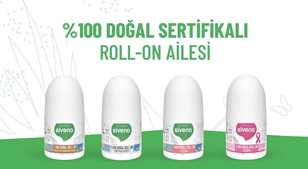 Siveno %100 doğal roll-on çeşitlerinde '3 Al 2 Öde' ve FARKINDALIK15 koduyla çifte fırsat!
