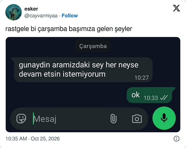 Tek bir "ok" ile kapanan dosya.