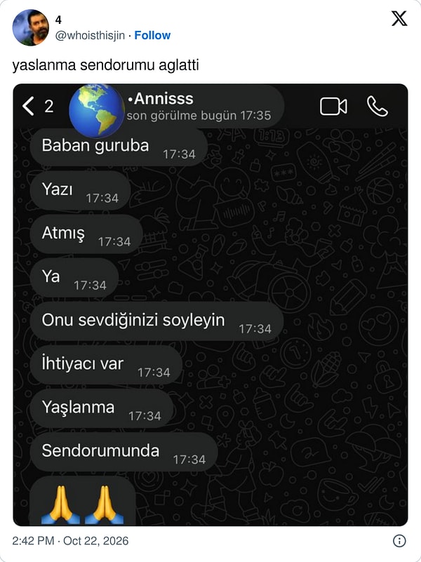 Baba için seferberlik ilan edildi.